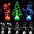 Yılbaşı ev dekorasyonu renkli LED ışıkları ağacı noel baba gece lambası çocuklar hediyelik